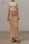 BASERANGE brigg ribbed skirt SKBR-RIB-SP22 COCHLEA (SKBR-RIB-WI21) beige